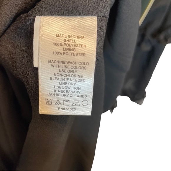 CeCe Ruffle Chiffon Shift Dress in Rich Black Small NWT NEW - Picture 6 of 7